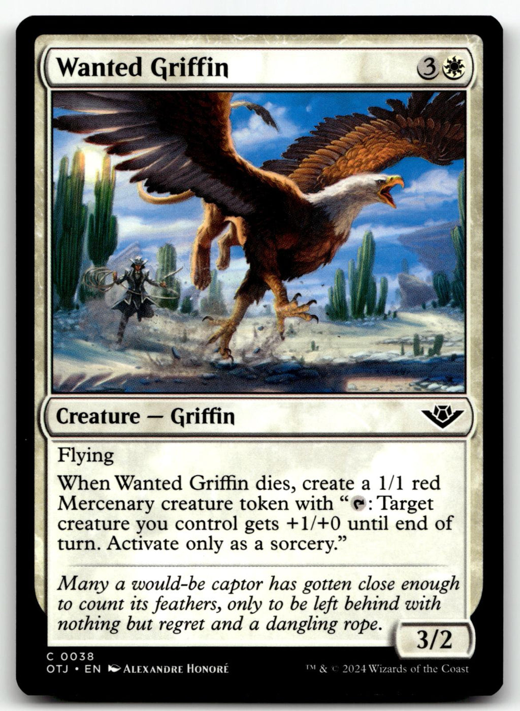 Wanted Griffin 38 Common Outlaws of Thunder Junction Magic: The Gathering NM