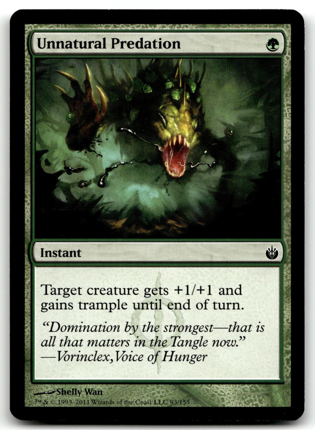 Unnatural Predation 93 Common Mirrodin Besieged Magic: The Gathering Near Mint