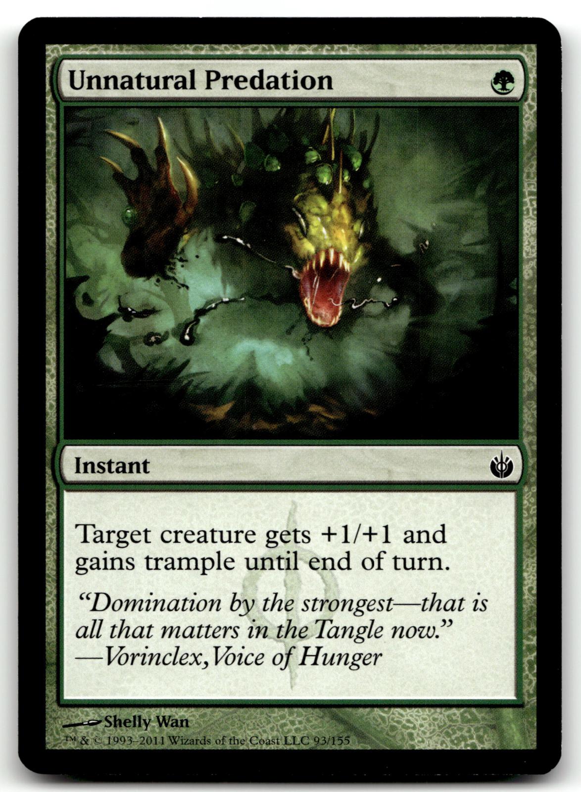 Unnatural Predation 93 Common Mirrodin Besieged Magic: The Gathering Near Mint