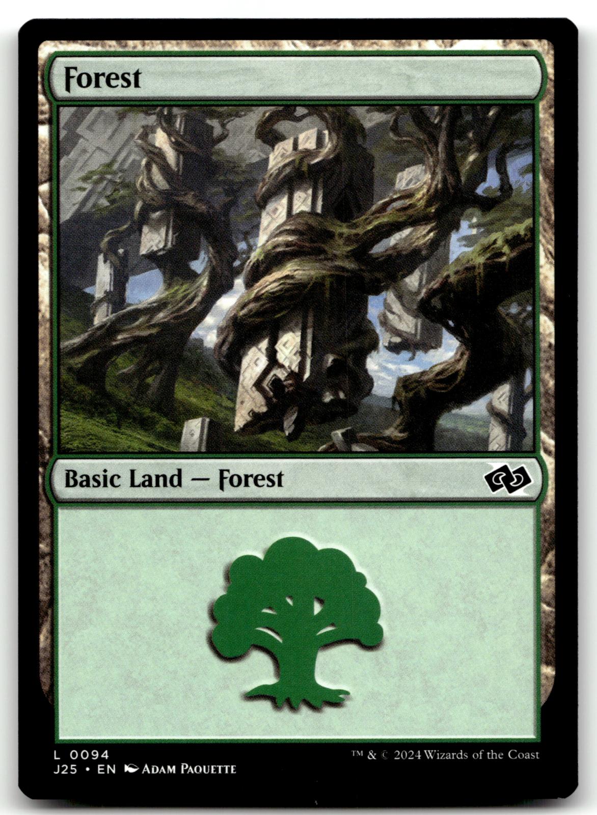 Forest (0094) 94 Land Foundations Jumpstart Magic: The Gathering Near Mint