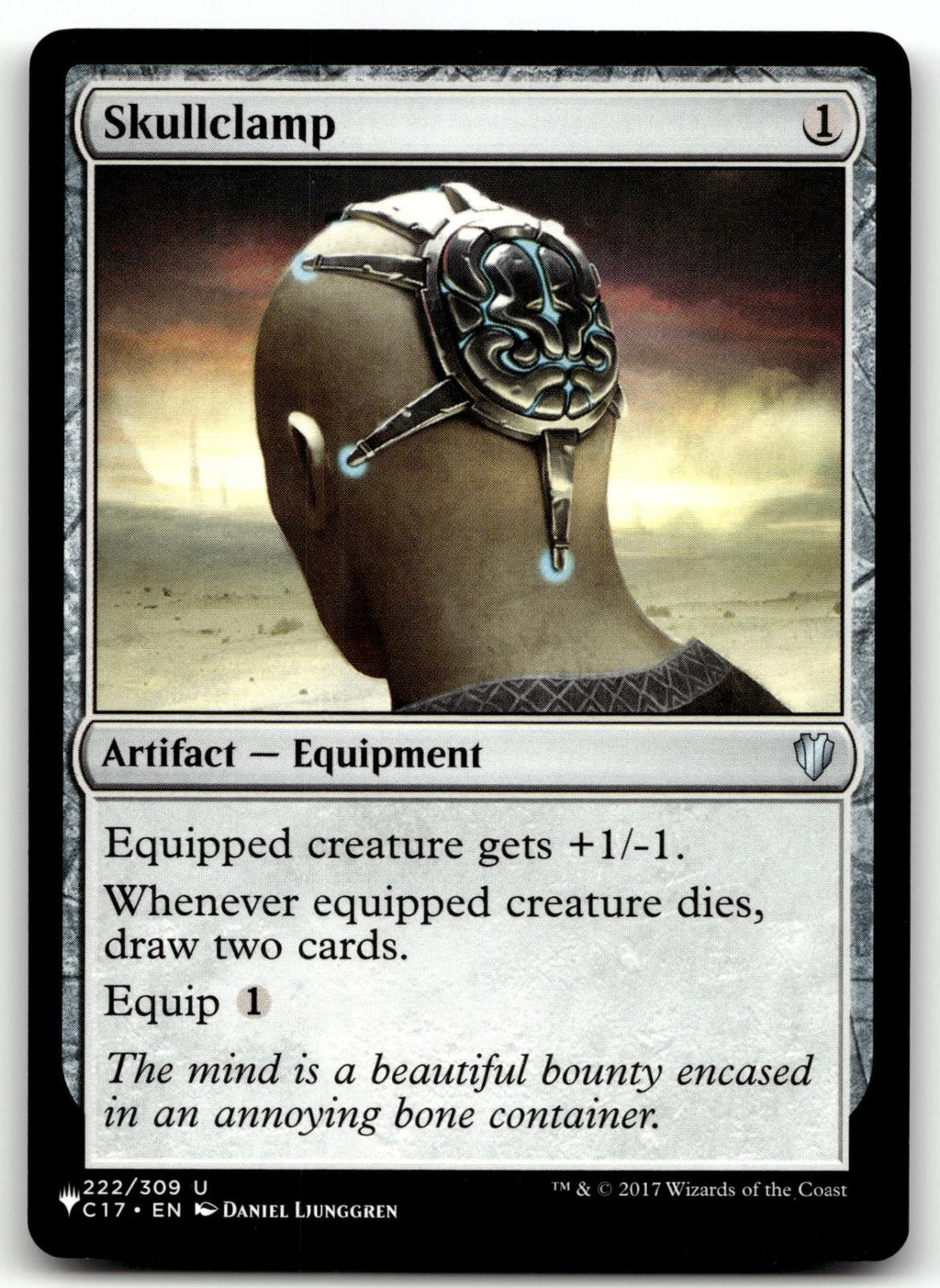 Skullclamp 222 Uncommon Commander 2017 Magic: The Gathering Near Mint