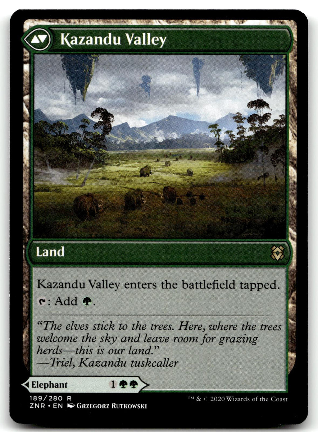 Kazandu Mammoth 189 Rare Zendikar Rising Magic: The Gathering Near Mint