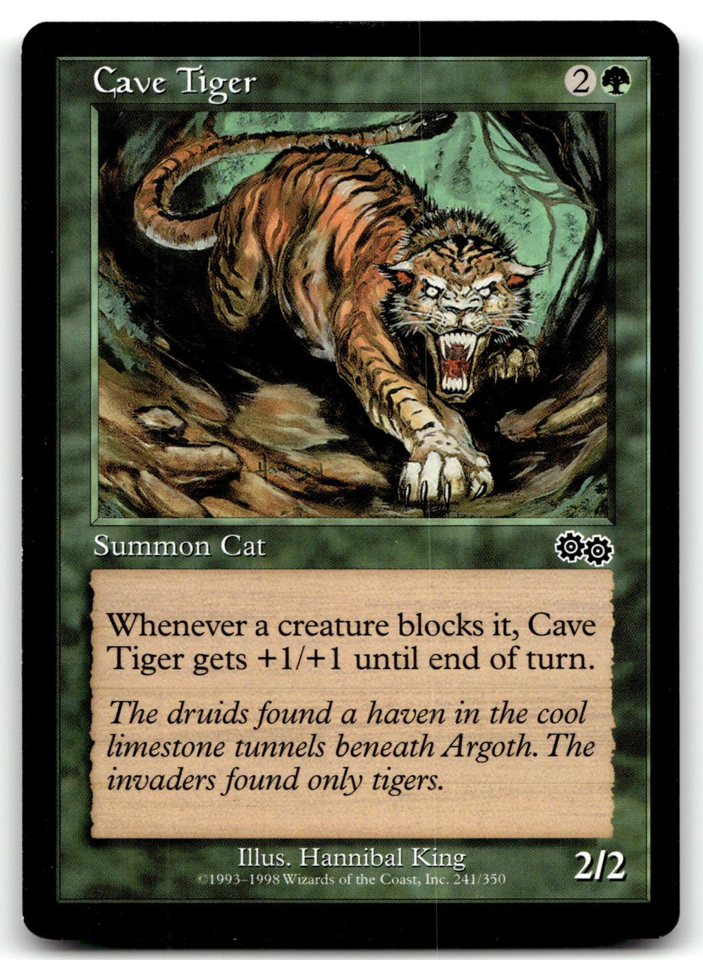 Cave Tiger 241 Common Urza's Saga Magic: The Gathering Near Mint