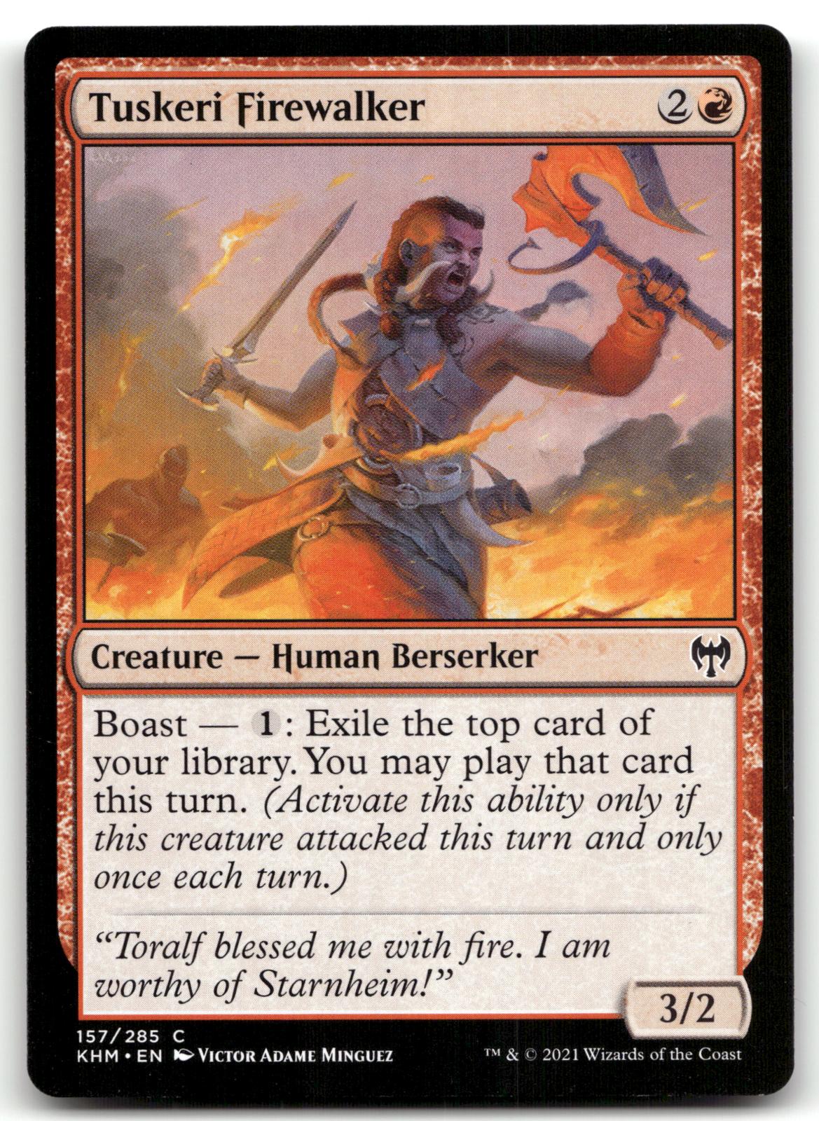 Tuskeri Firewalker 157 Common Kaldheim Magic: The Gathering Near Mint