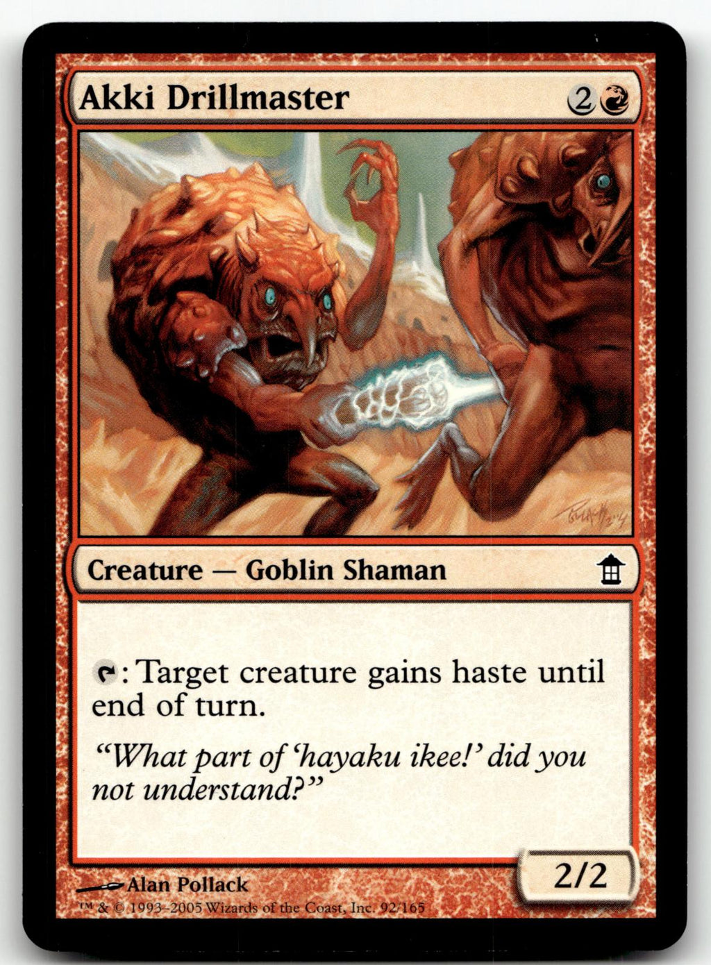 Akki Drillmaster 92 Common Saviors of Kamigawa Magic: The Gathering Near Mint