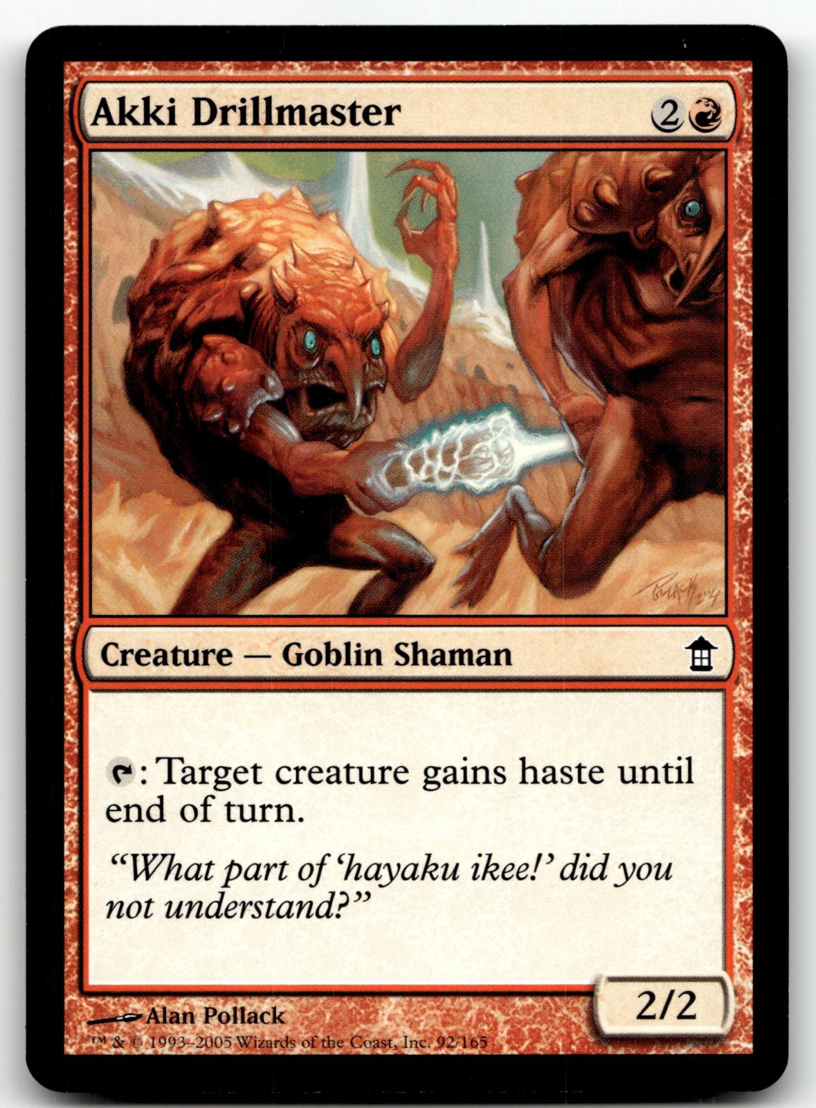 Akki Drillmaster 92 Common Saviors of Kamigawa Magic: The Gathering Near Mint