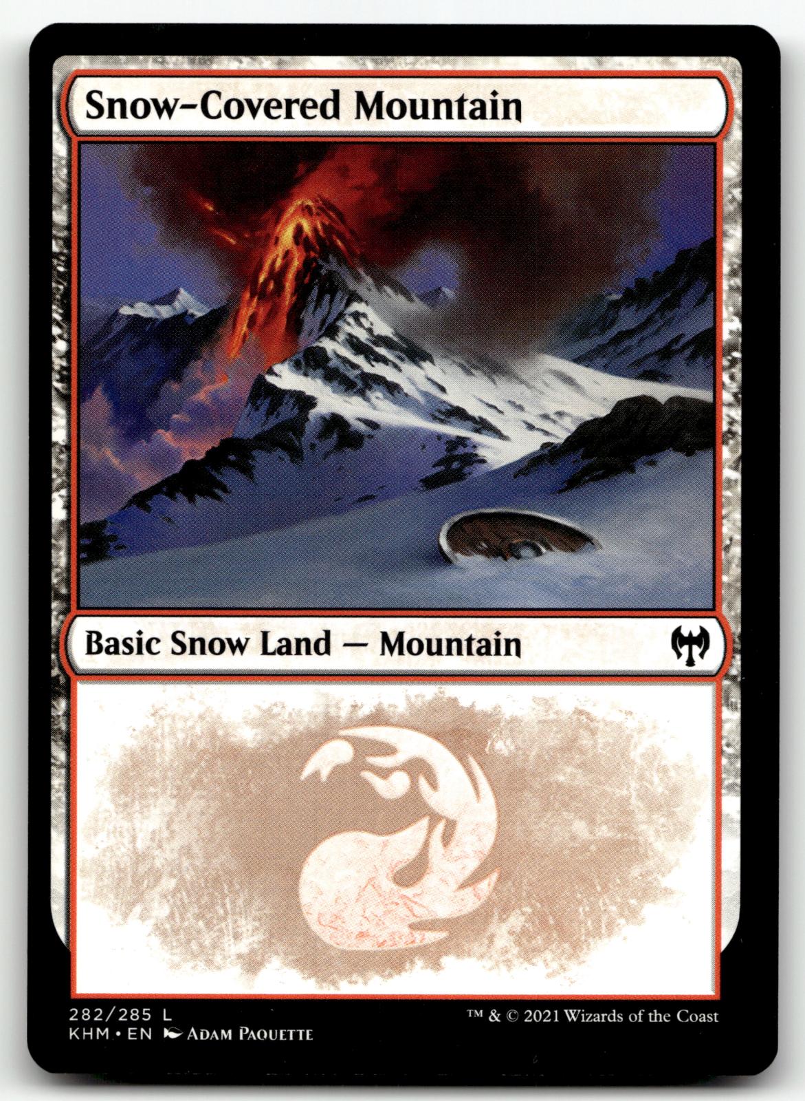 Snow-Covered Mountain (282) 282 Land Kaldheim Magic: The Gathering Near Mint