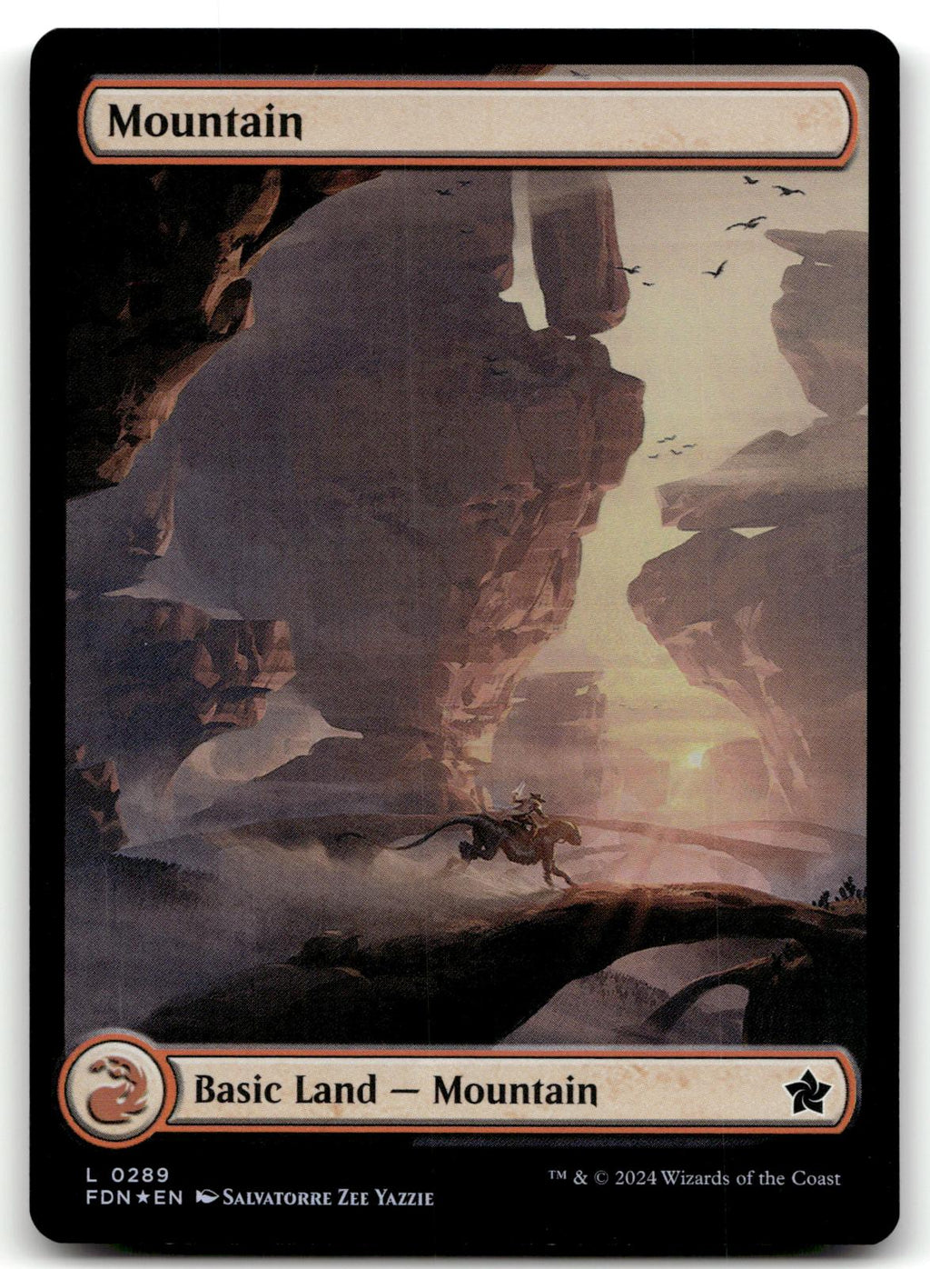 Mountain (0289) 289 Land Foundations Magic: The Gathering Foil Near Mint