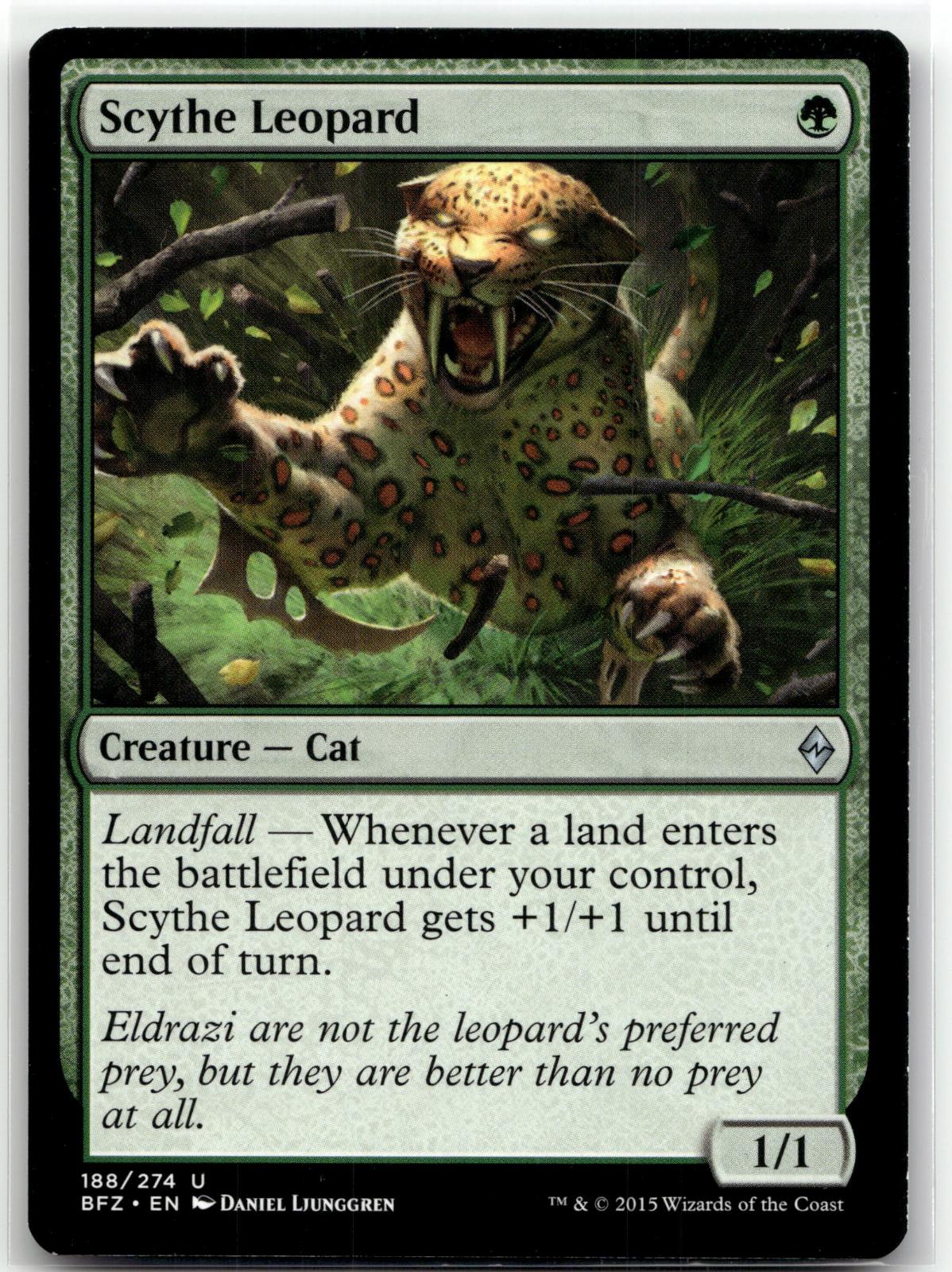 Scythe Leopard 188 Uncommon Battle for Zendikar Magic: The Gathering Near Mint