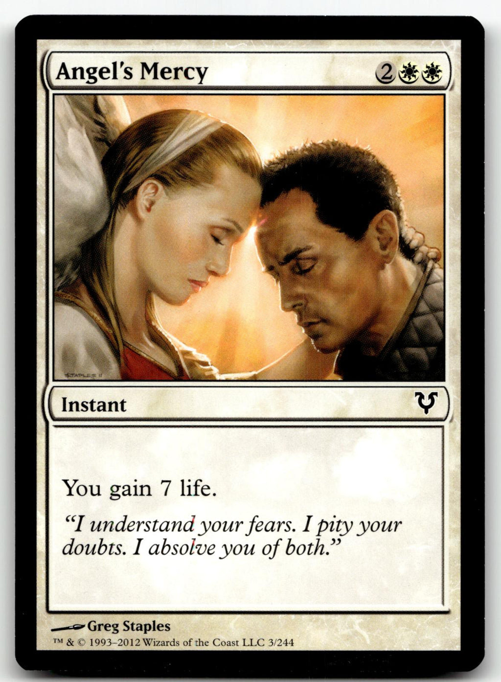 Angel's Mercy 3 Common Avacyn Restored Magic: The Gathering Near Mint