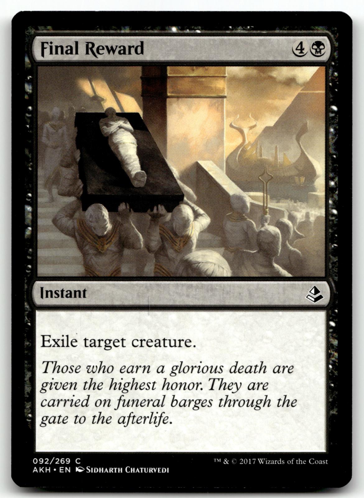Final Reward 92 Common Amonkhet Magic: The Gathering Near Mint