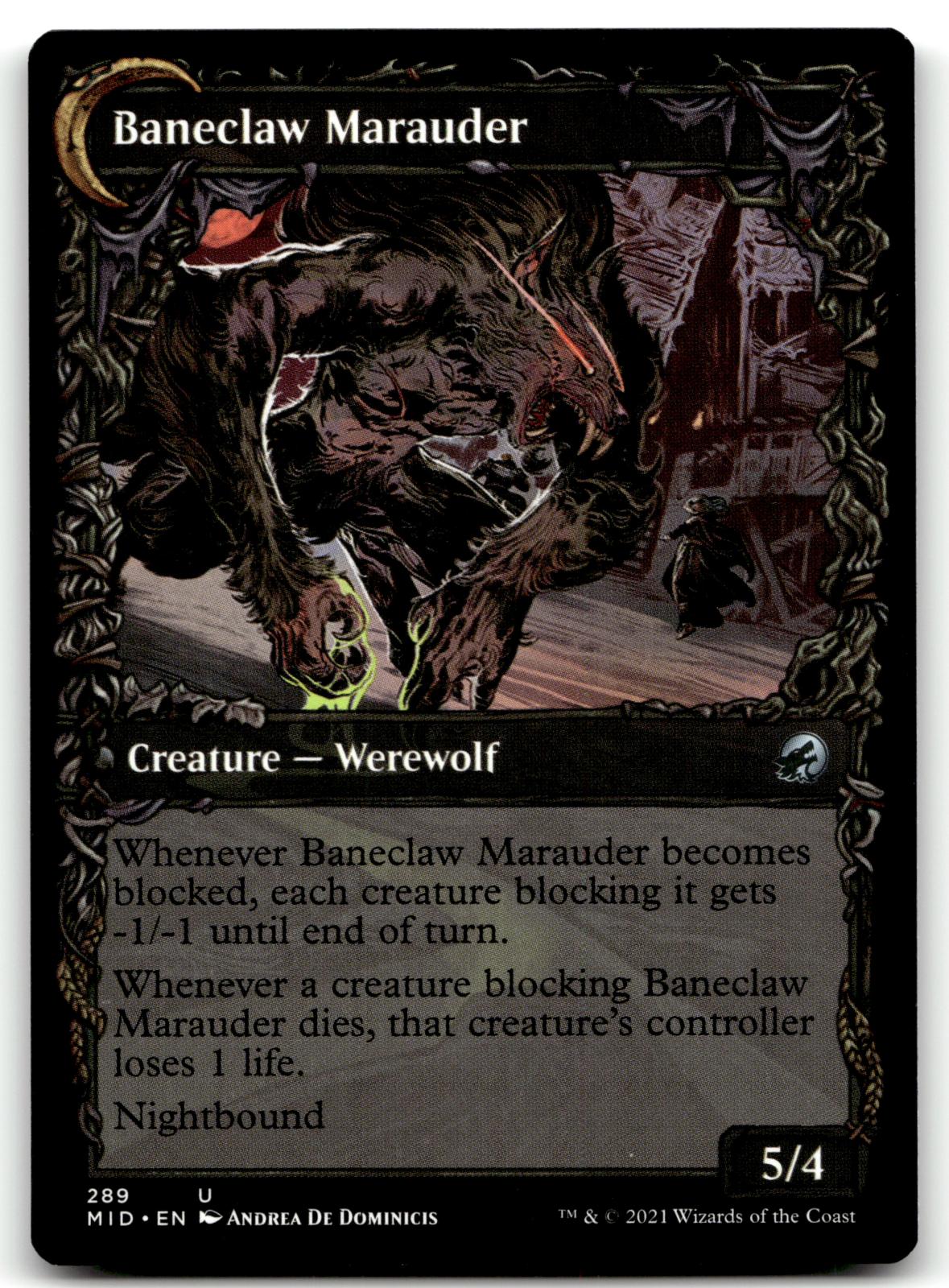 Baneblade Scoundrel (Showcase) 289 Innistrad: Midnight Hunt Magic: The Gathering NM