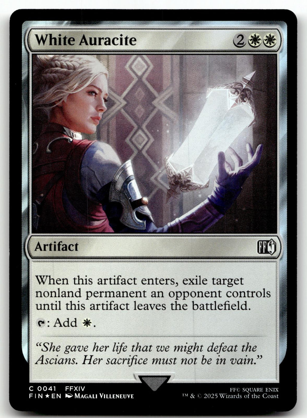 White Auracite 41 Common FINAL FANTASY Magic: The Gathering Foil Near Mint