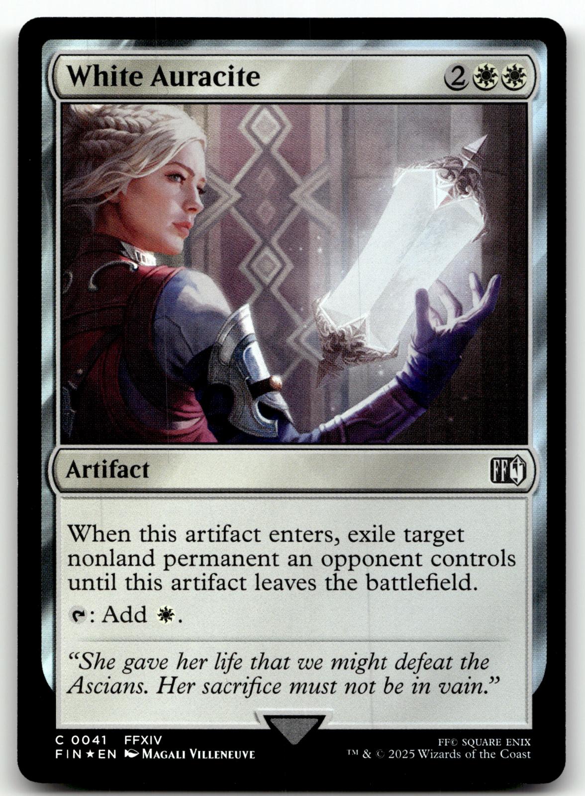 White Auracite 41 Common FINAL FANTASY Magic: The Gathering Foil Near Mint