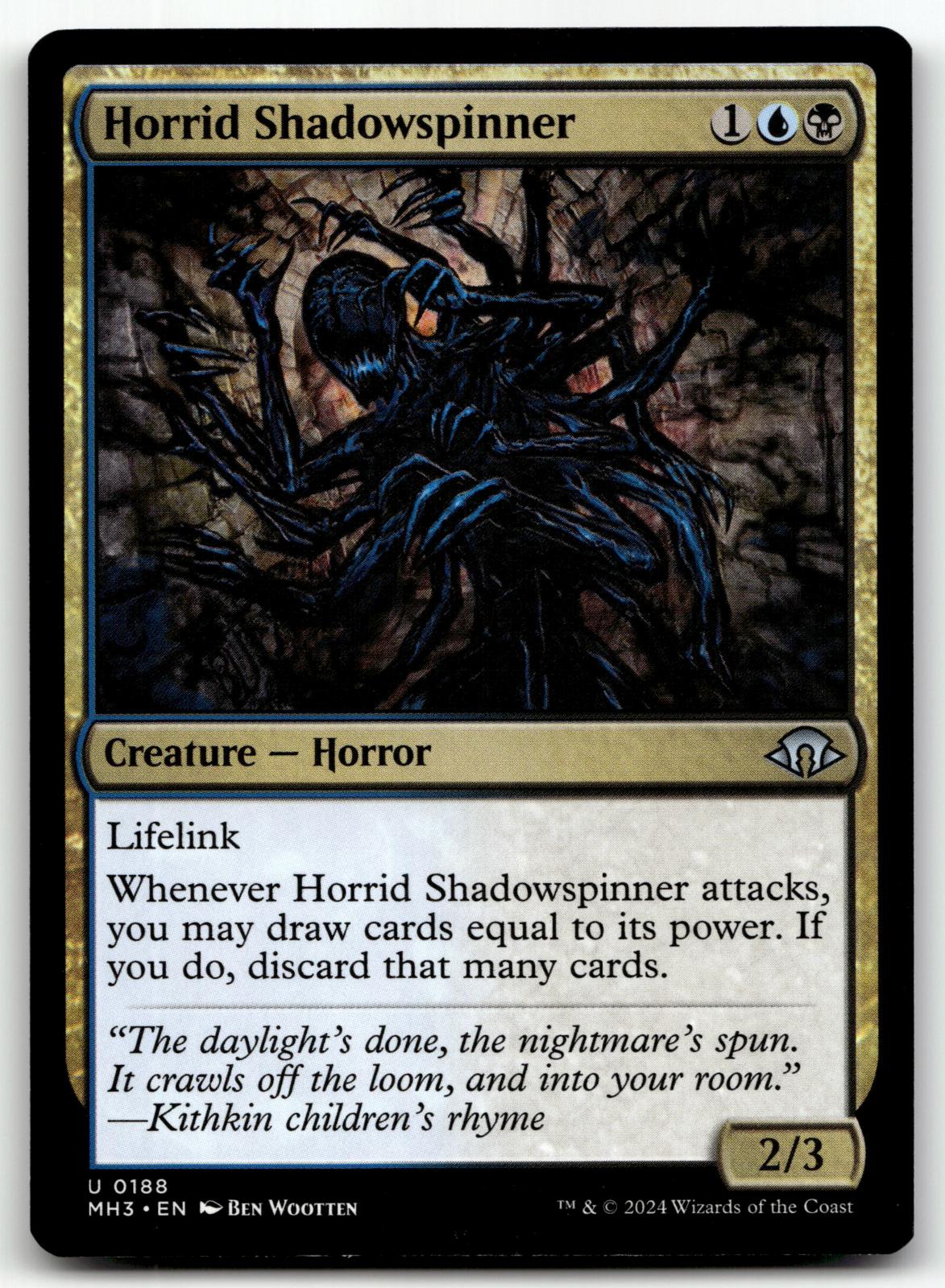 Horrid Shadowspinner 188 Uncommon Modern Horizons 3 Magic: The Gathering NM