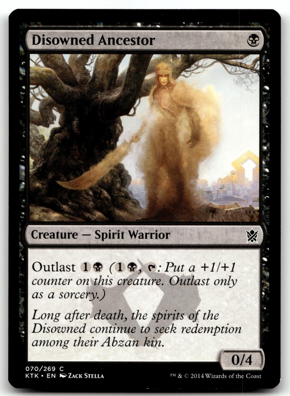 Disowned Ancestor 70 Common Khans of Tarkir Magic: The Gathering Near Mint