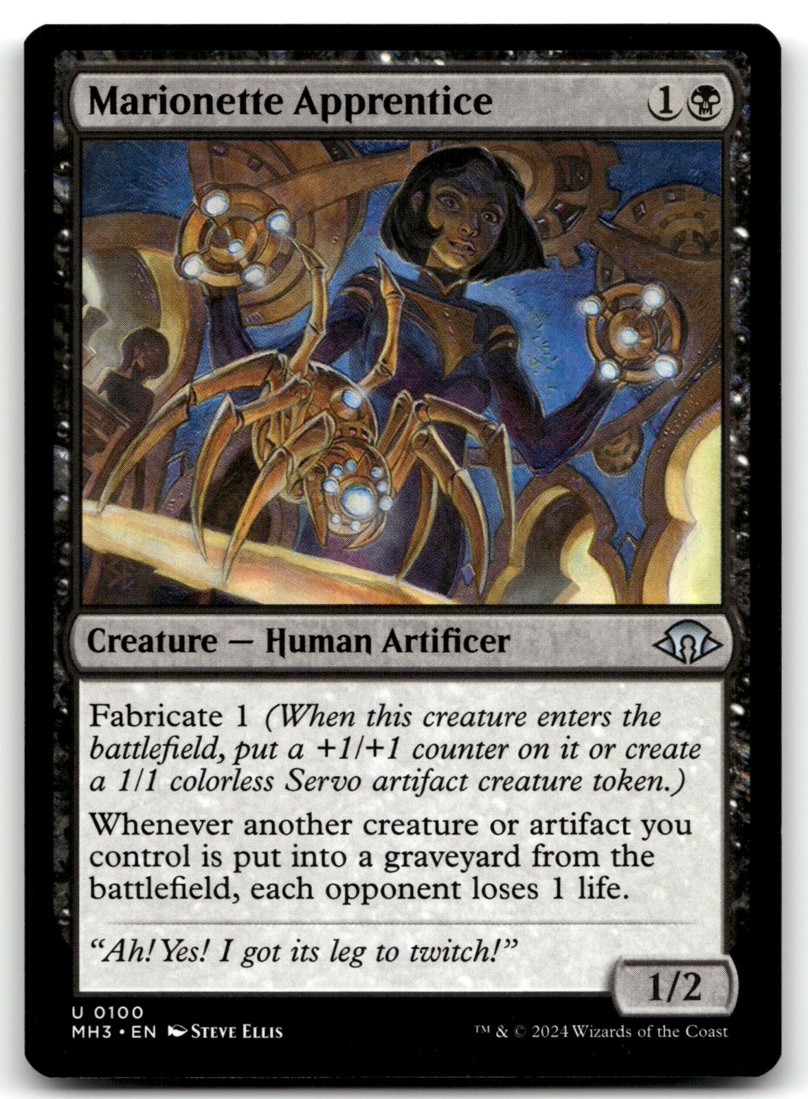 Marionette Apprentice 100 Uncommon Modern Horizons 3 Magic: The Gathering NM