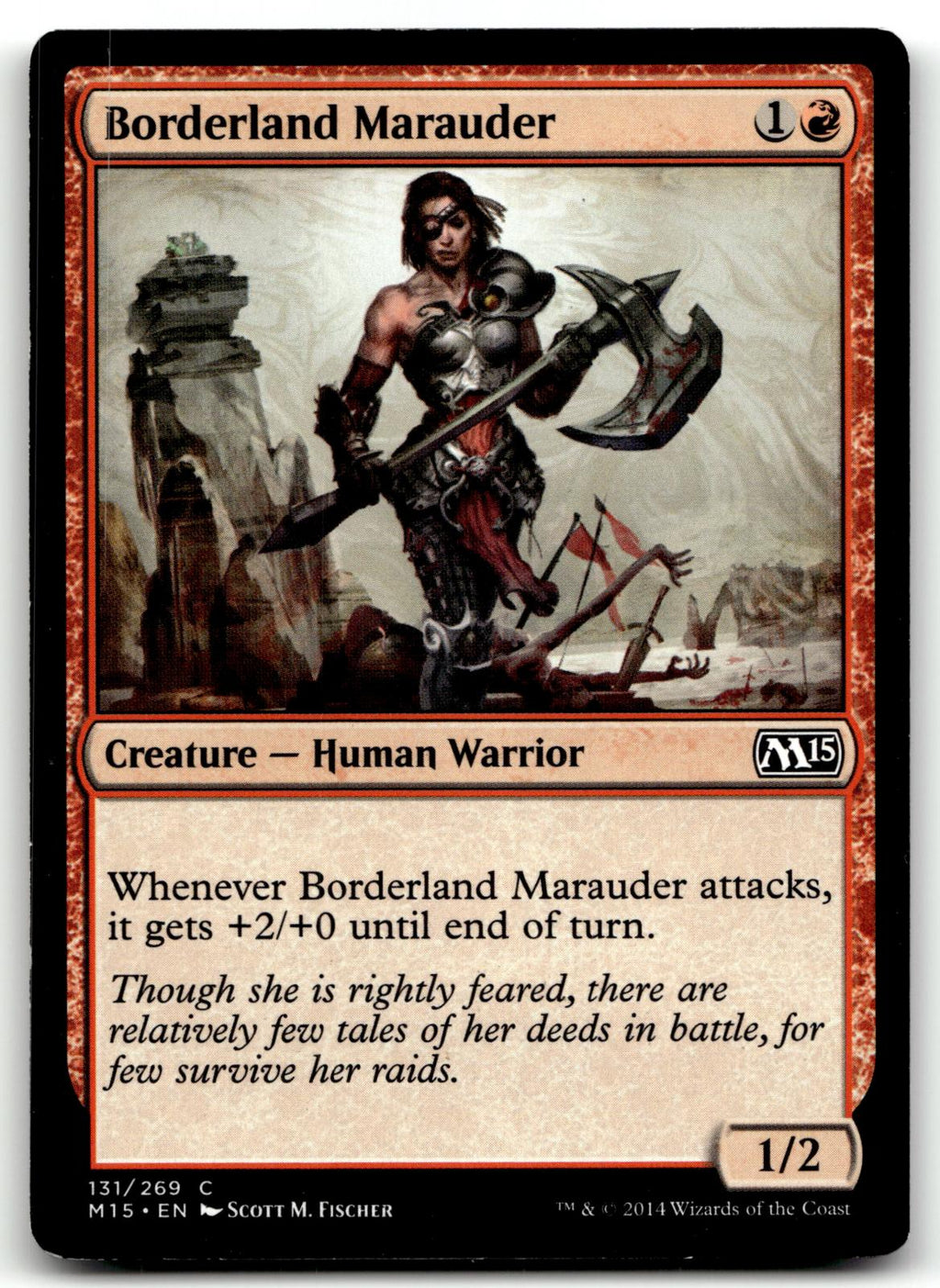 Borderland Marauder 131 Common Magic 2015 (M15) Magic: The Gathering Near Mint