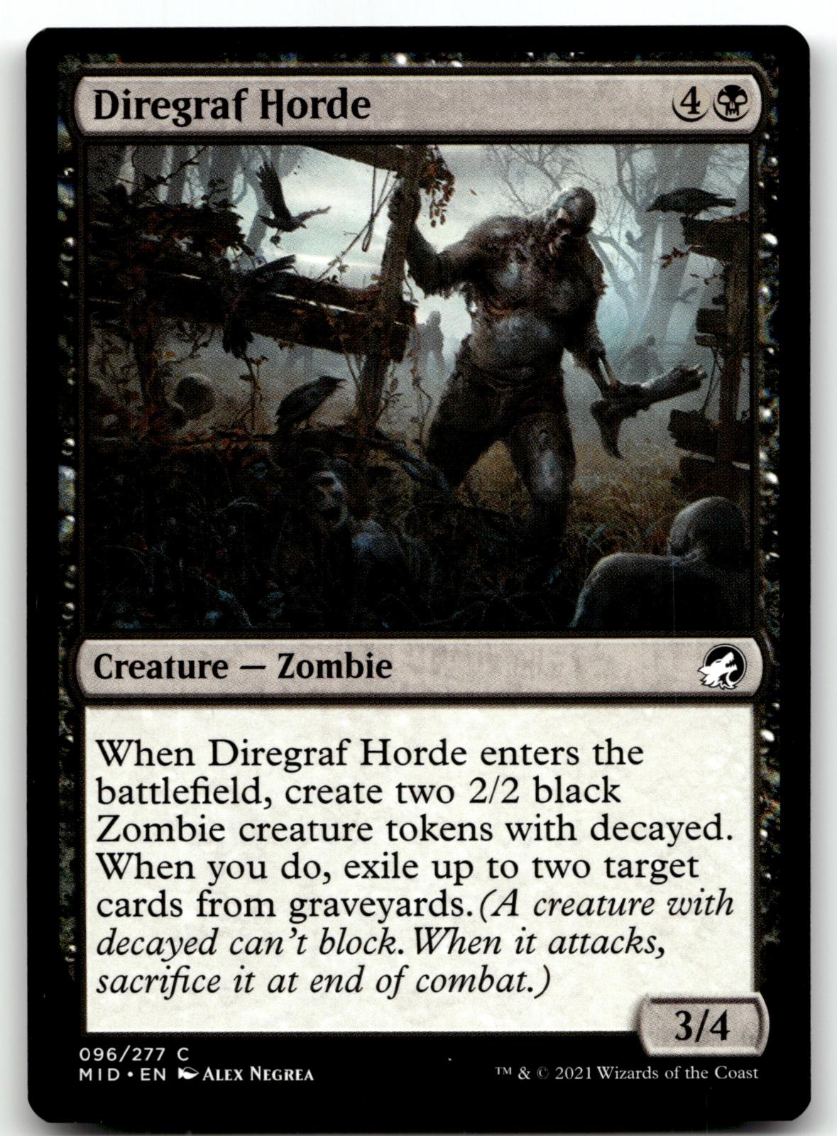 Diregraf Horde 96 Common Innistrad: Midnight Hunt Magic: The Gathering Near Mint