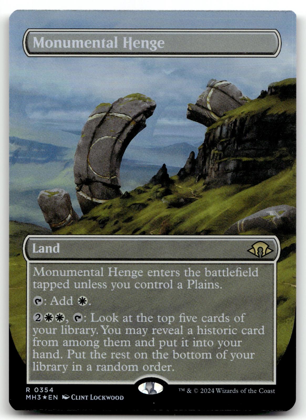 Monumental Henge (Borderless) 354 Modern Horizons 3 Magic: The Gathering Foil NM