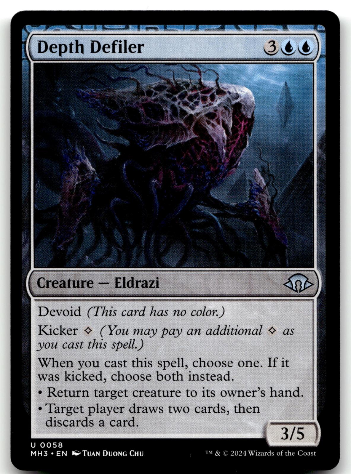 Depth Defiler 58 Uncommon Modern Horizons 3 Magic: The Gathering Near Mint
