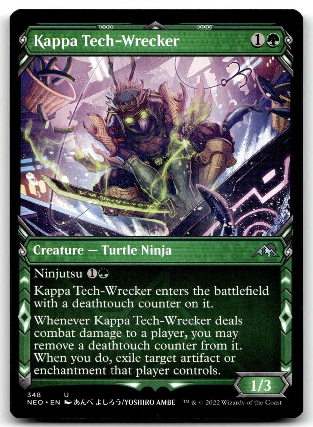 Kappa Tech-Wrecker (Showcase) 348 Kamigawa: Neon Dynasty Magic: The Gathering NM