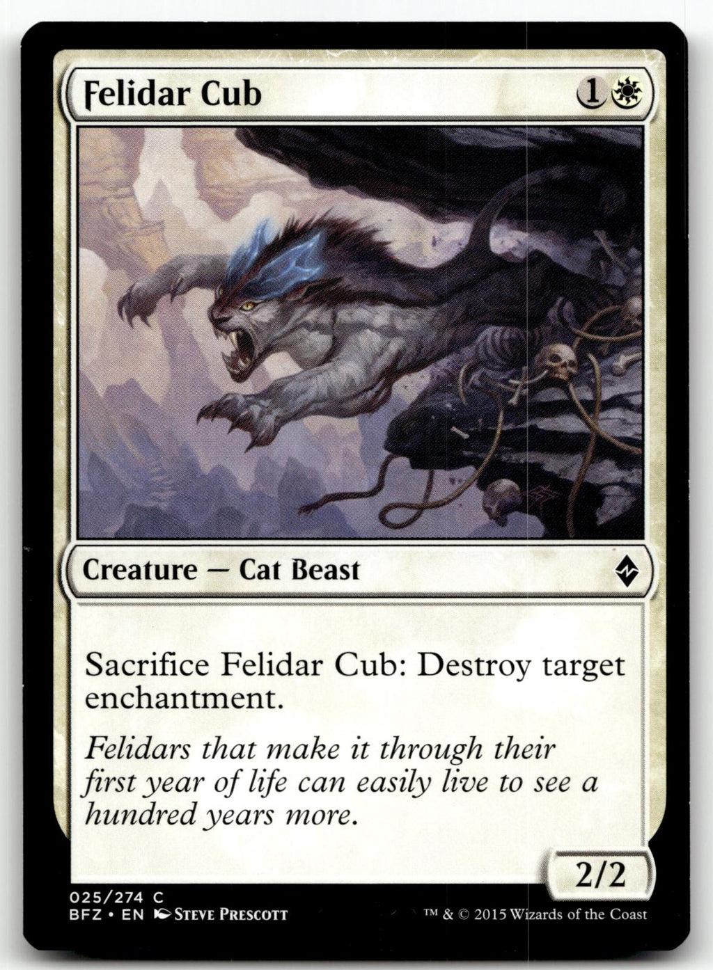Felidar Cub 25 Common Battle for Zendikar Magic: The Gathering Near Mint