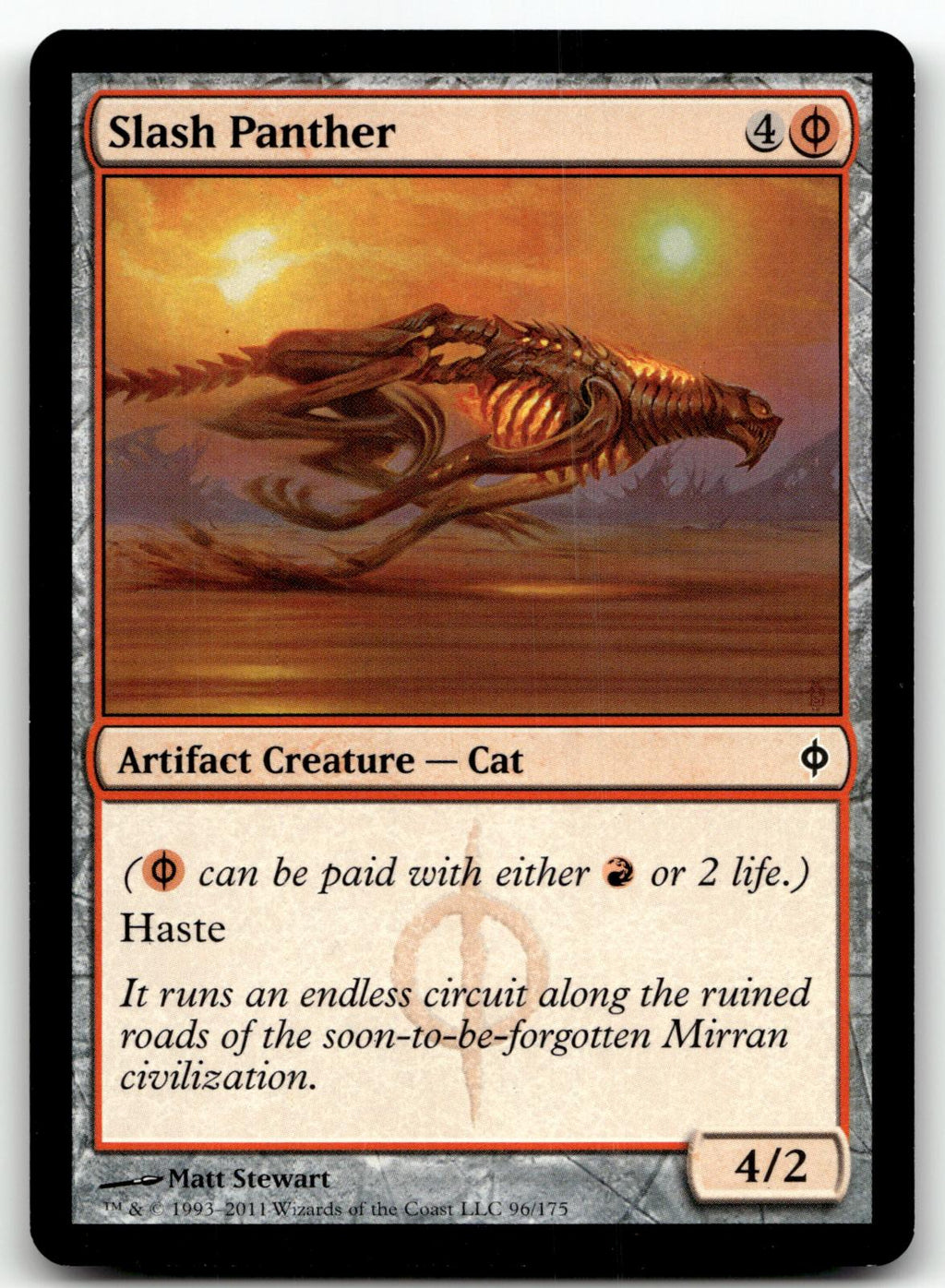 Slash Panther 96 Common New Phyrexia Magic: The Gathering Near Mint