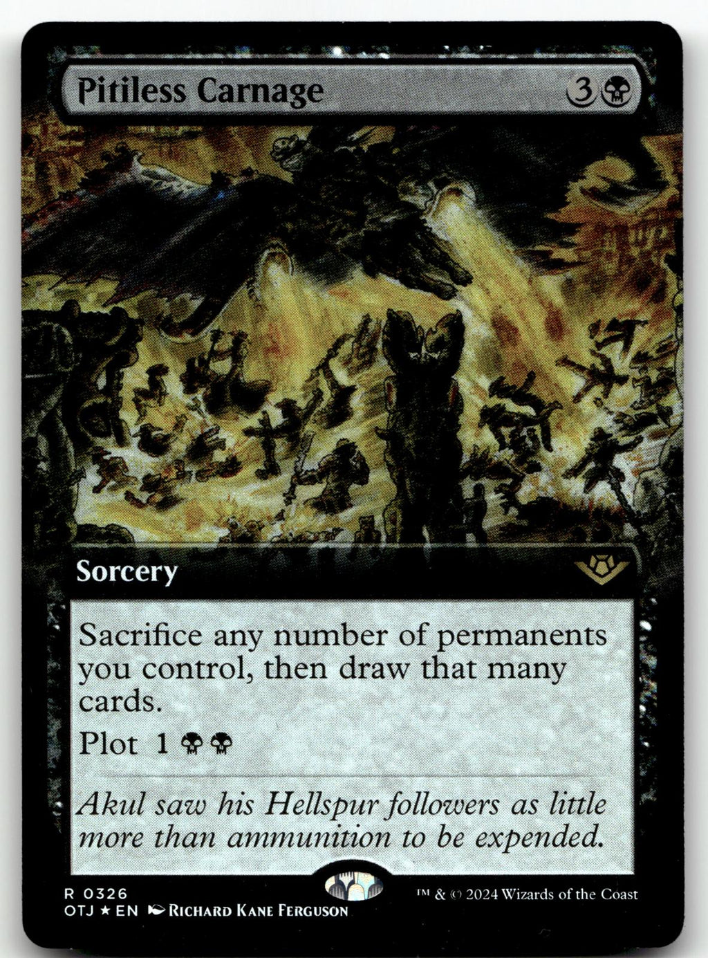 Pitiless Carnage (Extended Art) 326 Outlaws of Thunder Junction Magic: The Gathering Foil NM