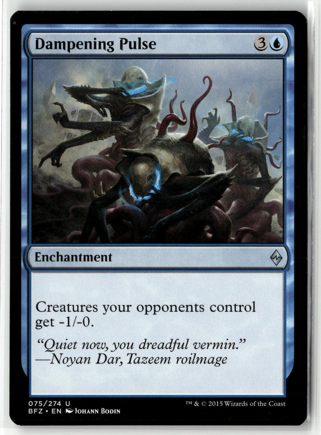 Dampening Pulse 75 Uncommon Battle for Zendikar Magic: The Gathering Near Mint