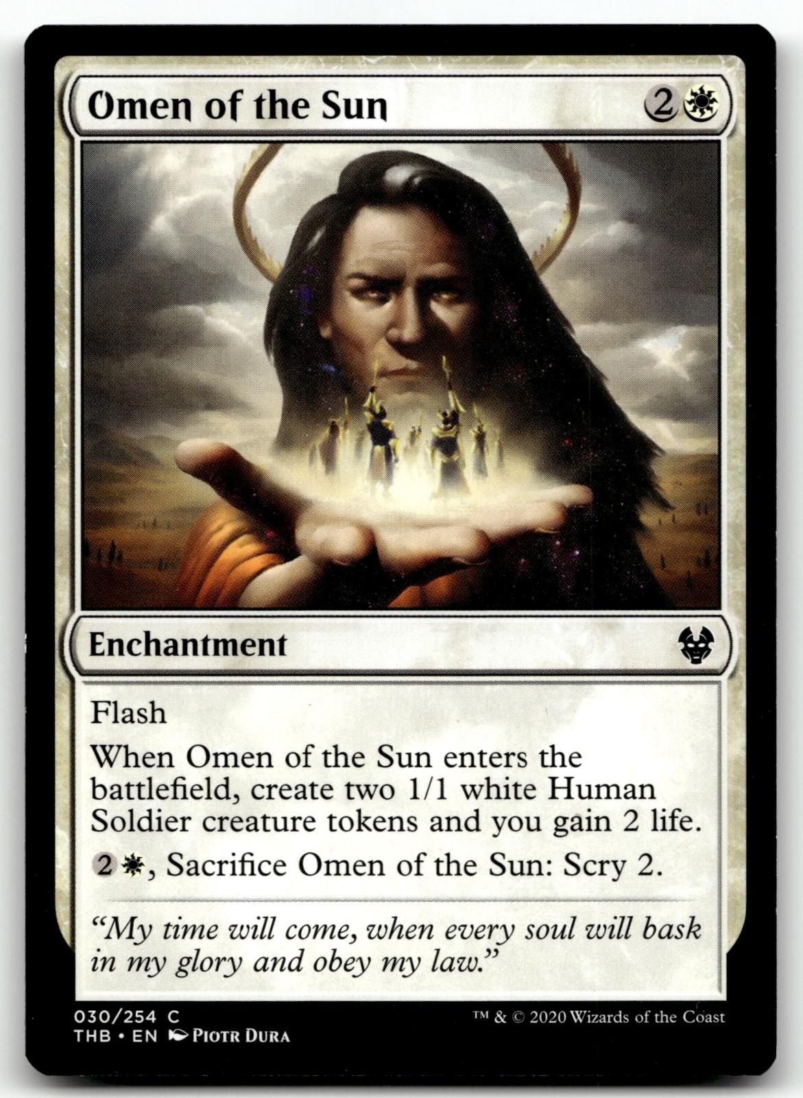 Omen of the Sun 30 Common Theros Beyond Death Magic: The Gathering Near Mint