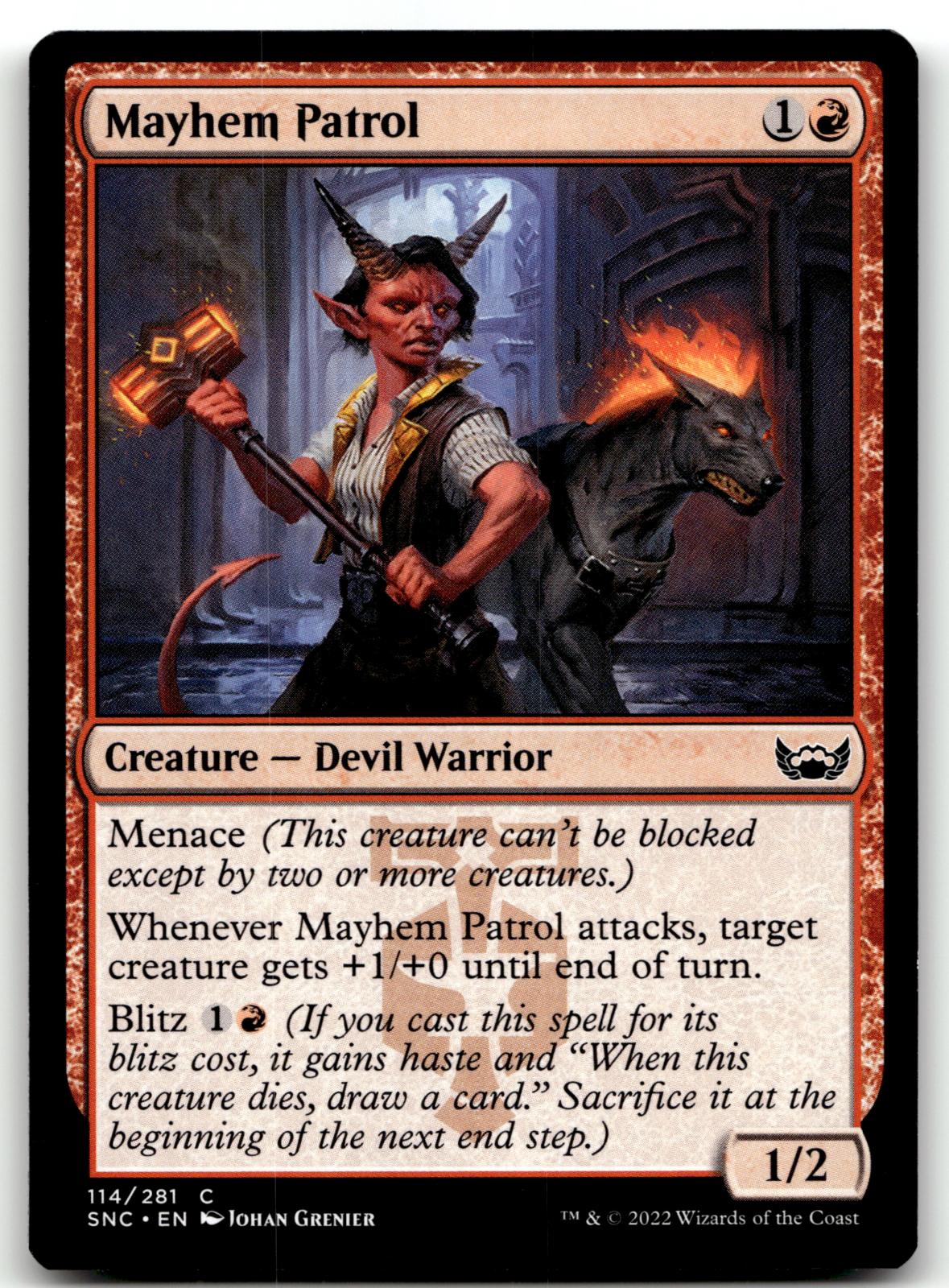 Mayhem Patrol 114 Common Streets of New Capenna Magic: The Gathering Near Mint