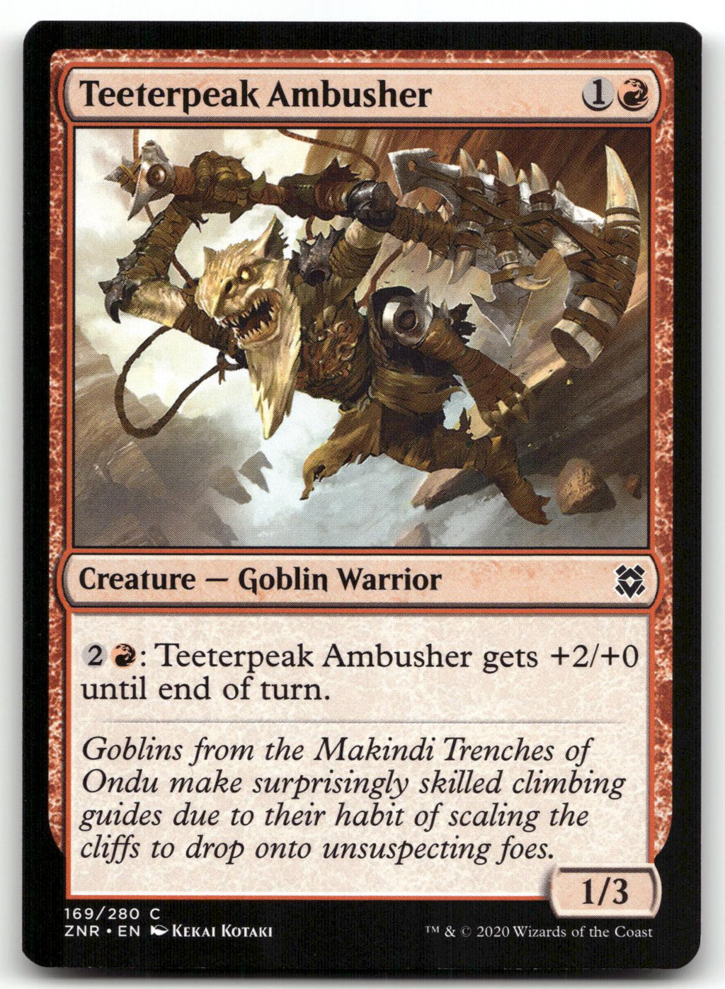 Teeterpeak Ambusher 169 Common Zendikar Rising Magic: The Gathering Near Mint