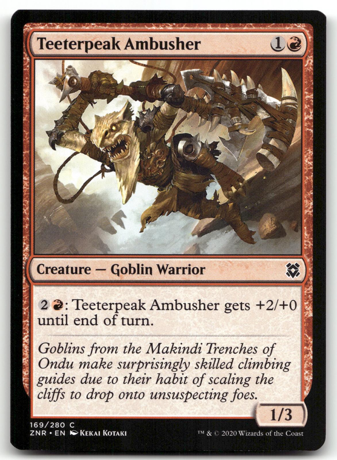 Teeterpeak Ambusher 169 Common Zendikar Rising Magic: The Gathering Near Mint