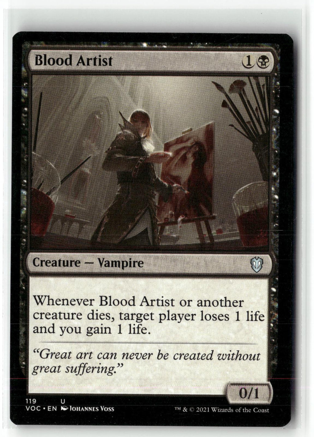 Blood Artist 119 Commander: Innistrad: Crimson Vow Magic: The Gathering NM