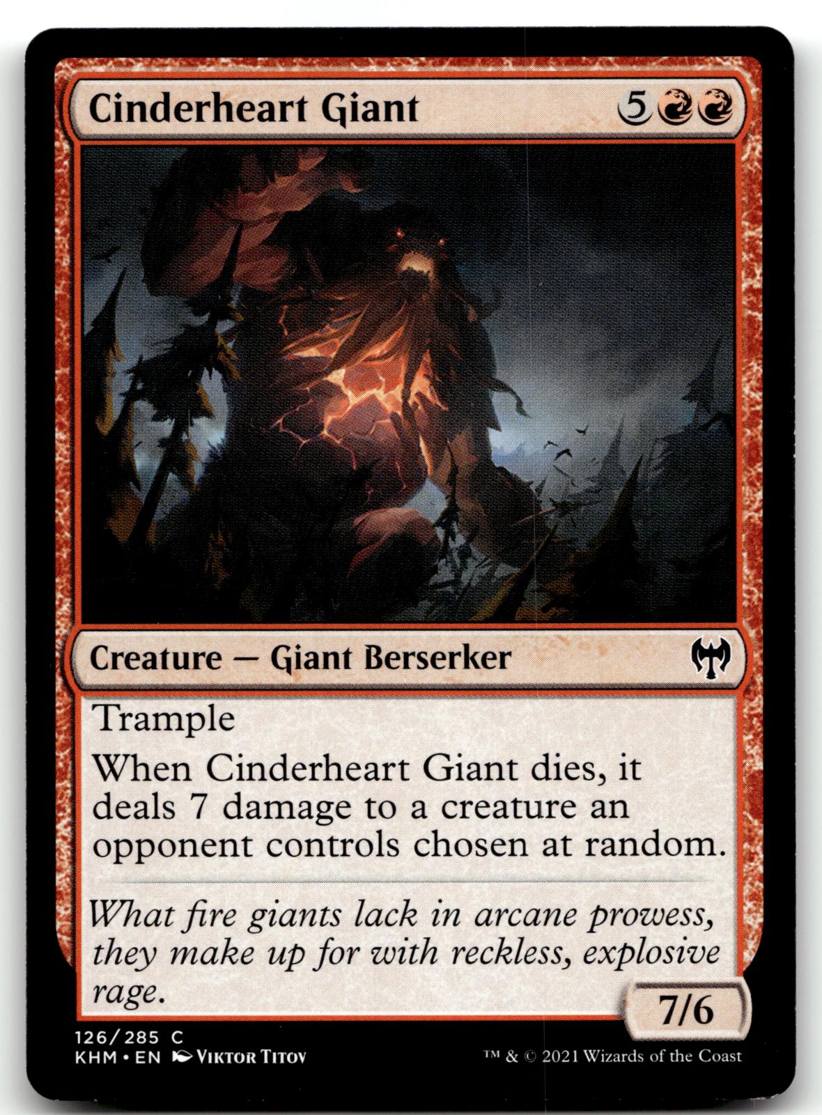 Cinderheart Giant 126 Common Kaldheim Magic: The Gathering Near Mint