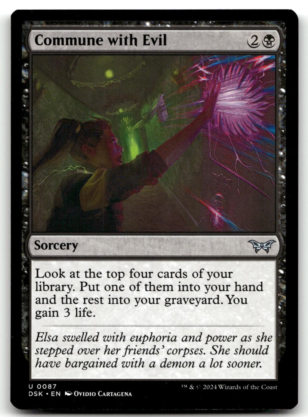 Commune with Evil 87 Uncommon Duskmourn: House of Horror Magic: The Gathering NM