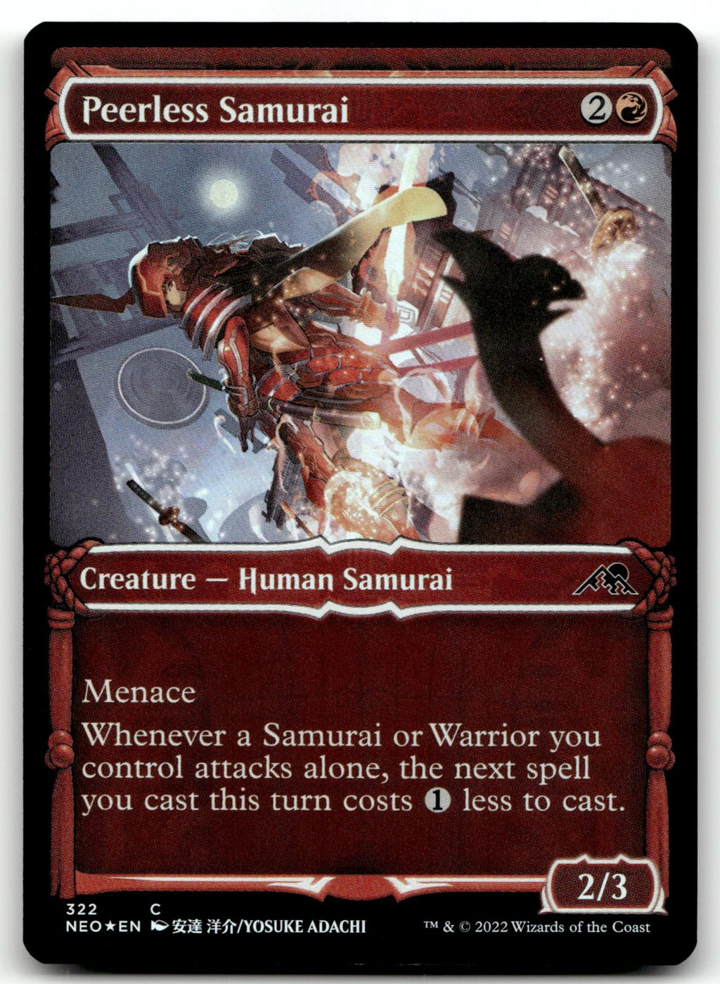 Peerless Samurai (Showcase) 322 Kamigawa: Neon Dynasty Magic: The Gathering Foil NM
