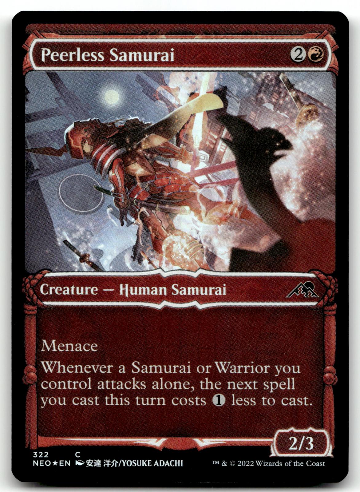 Peerless Samurai (Showcase) 322 Kamigawa: Neon Dynasty Magic: The Gathering Foil NM