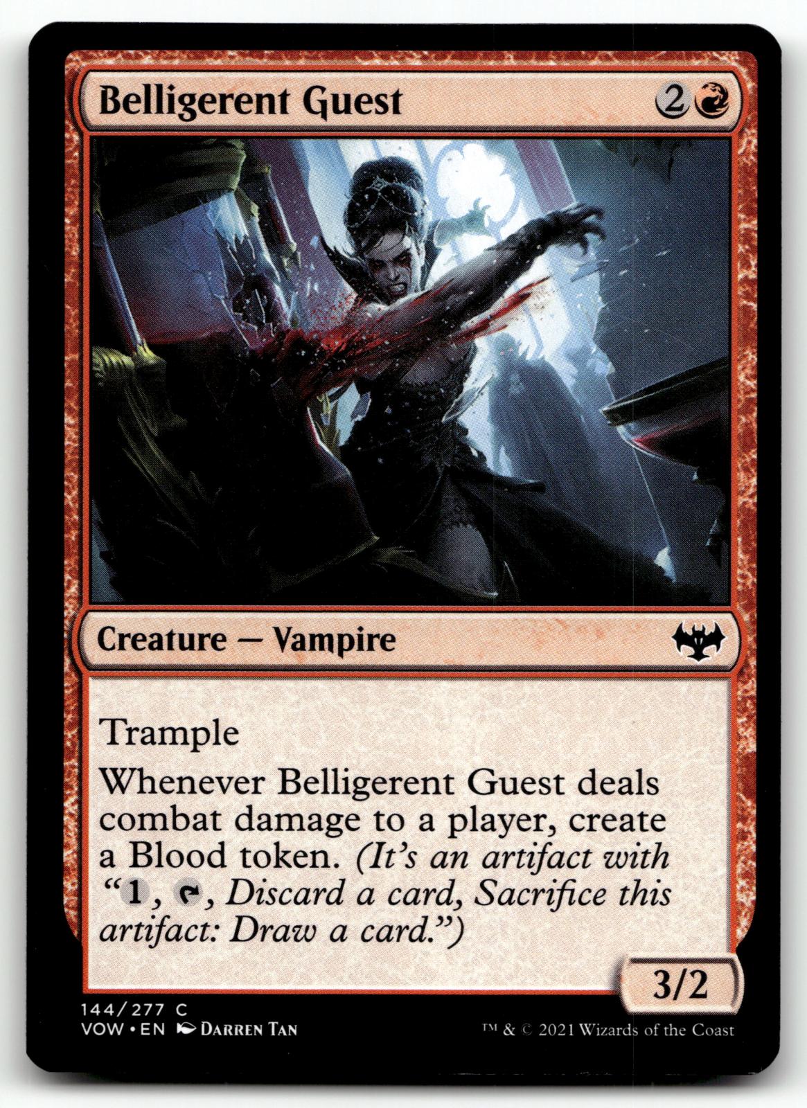 Belligerent Guest 144 Common Innistrad: Crimson Vow Magic: The Gathering NM