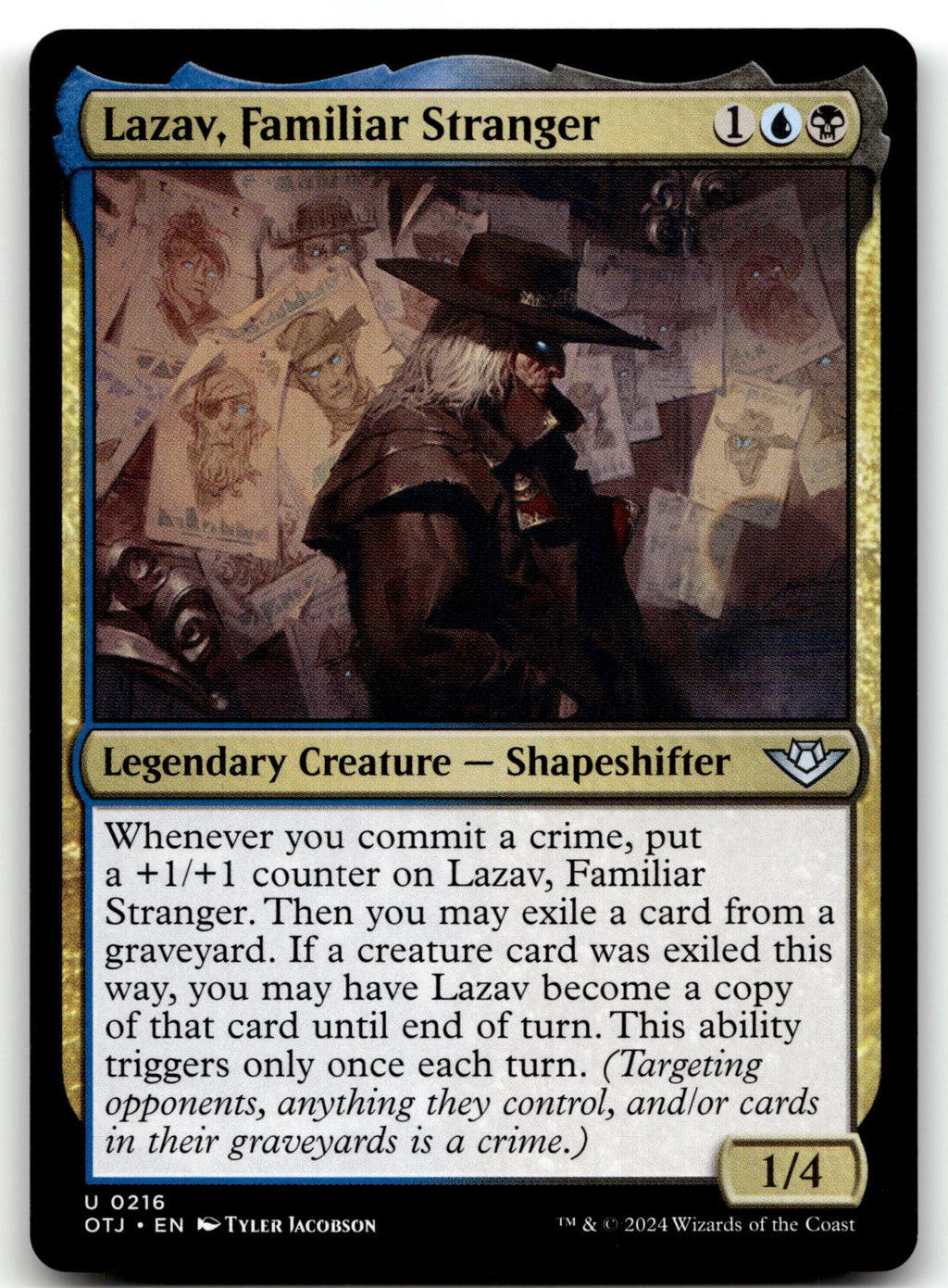 Lazav, Familiar Stranger 216 Outlaws of Thunder Junction Magic: The Gathering NM