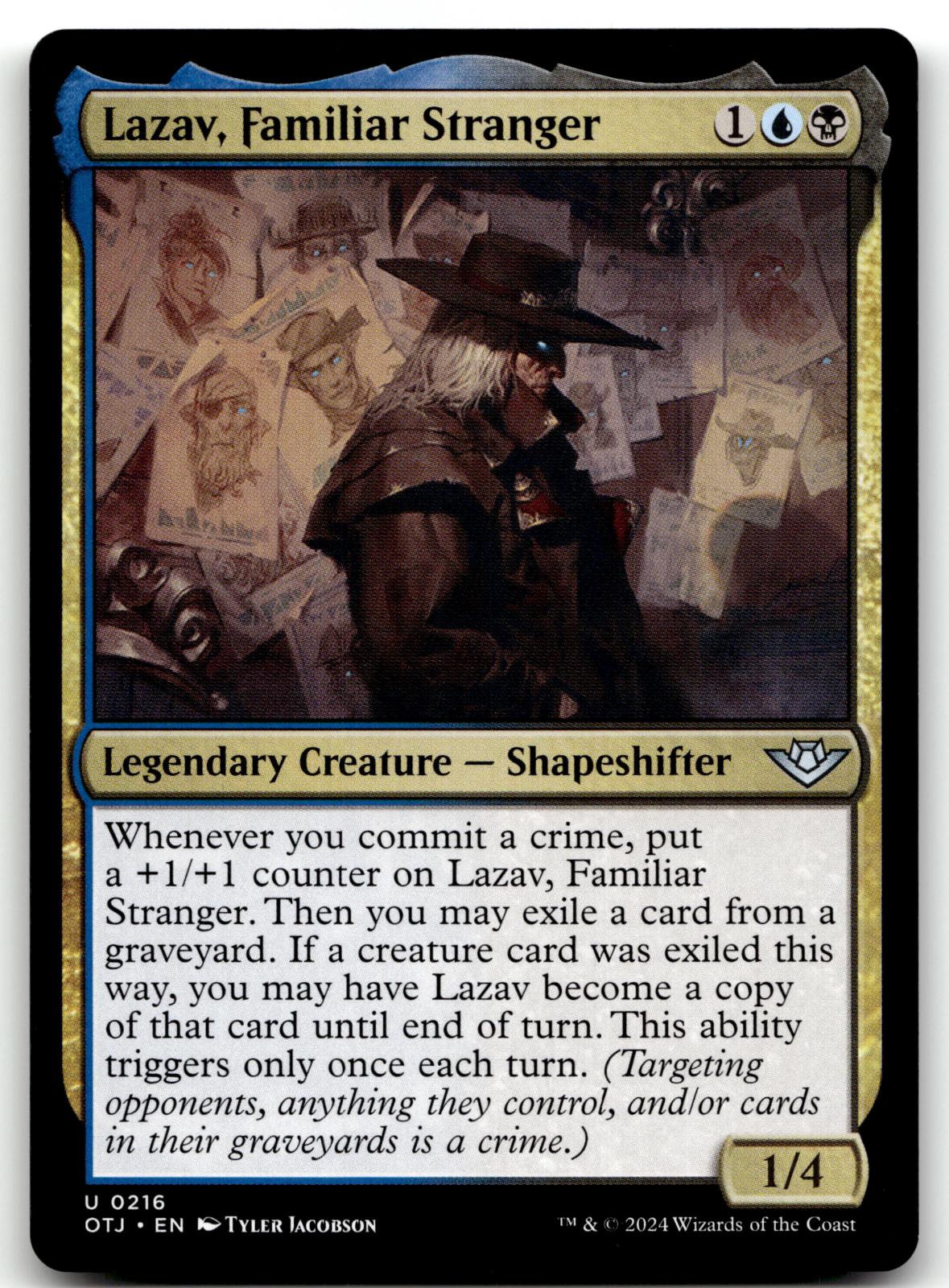 Lazav, Familiar Stranger 216 Outlaws of Thunder Junction Magic: The Gathering NM