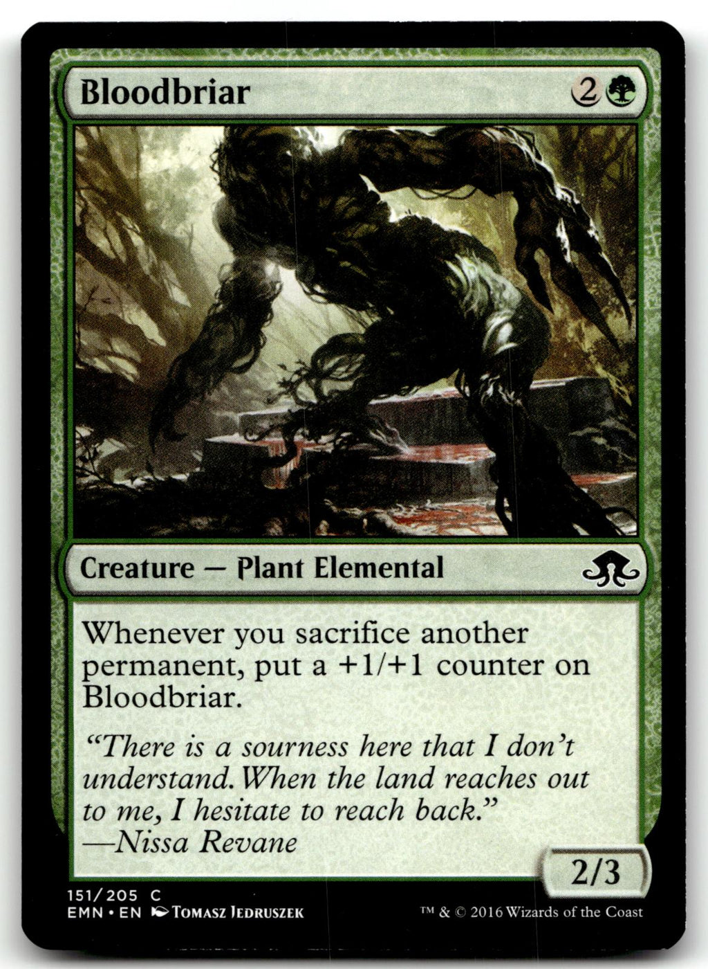 Bloodbriar 151 Common Eldritch Moon Magic: The Gathering Near Mint