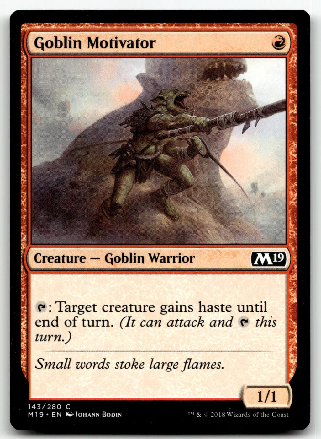 Goblin Motivator 143 Common Core Set 2019 Magic: The Gathering Near Mint