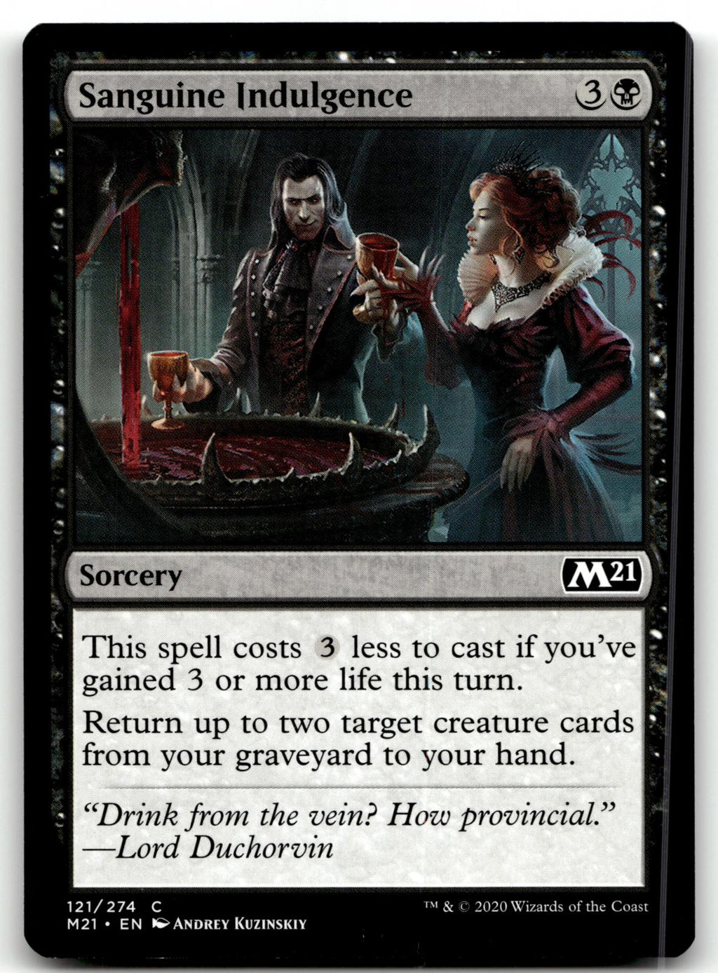 Sanguine Indulgence 121 Common Core Set 2021 Magic: The Gathering Near Mint