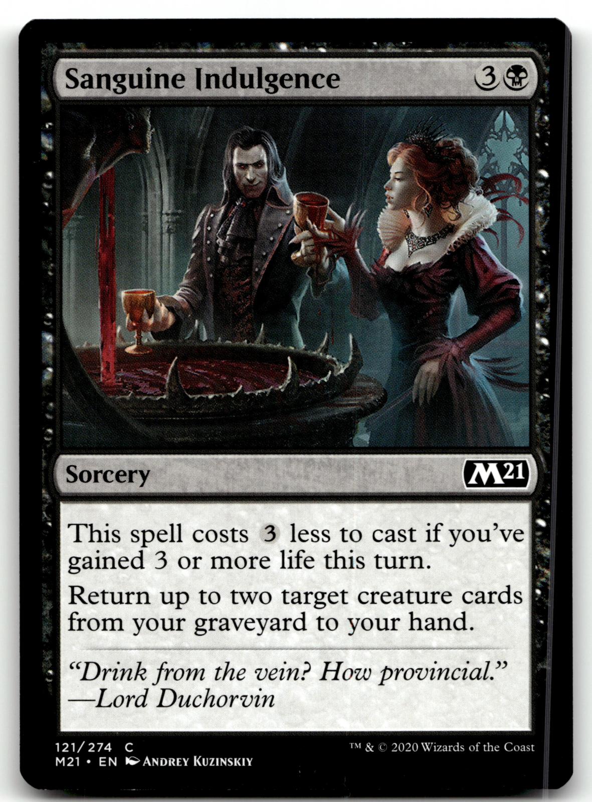 Sanguine Indulgence 121 Common Core Set 2021 Magic: The Gathering Near Mint