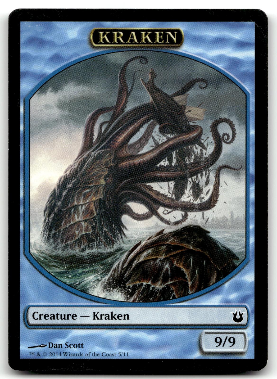 Kraken Token 5 Token Born of the Gods Magic: The Gathering Near Mint