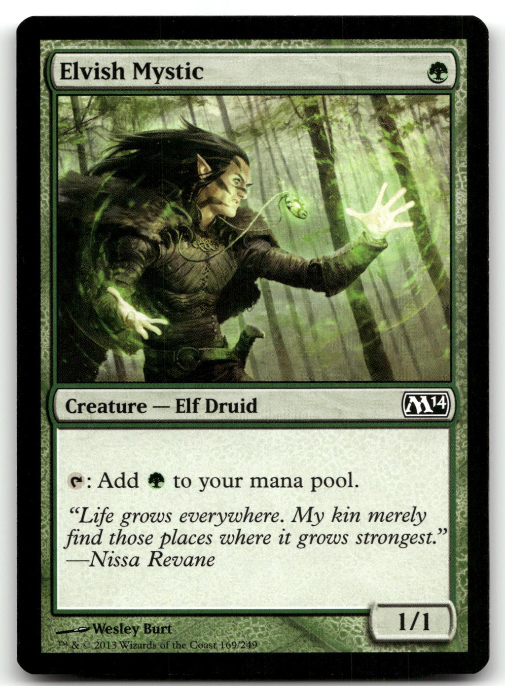 Elvish Mystic 169 Common Magic 2014 (M14) Magic: The Gathering Near Mint