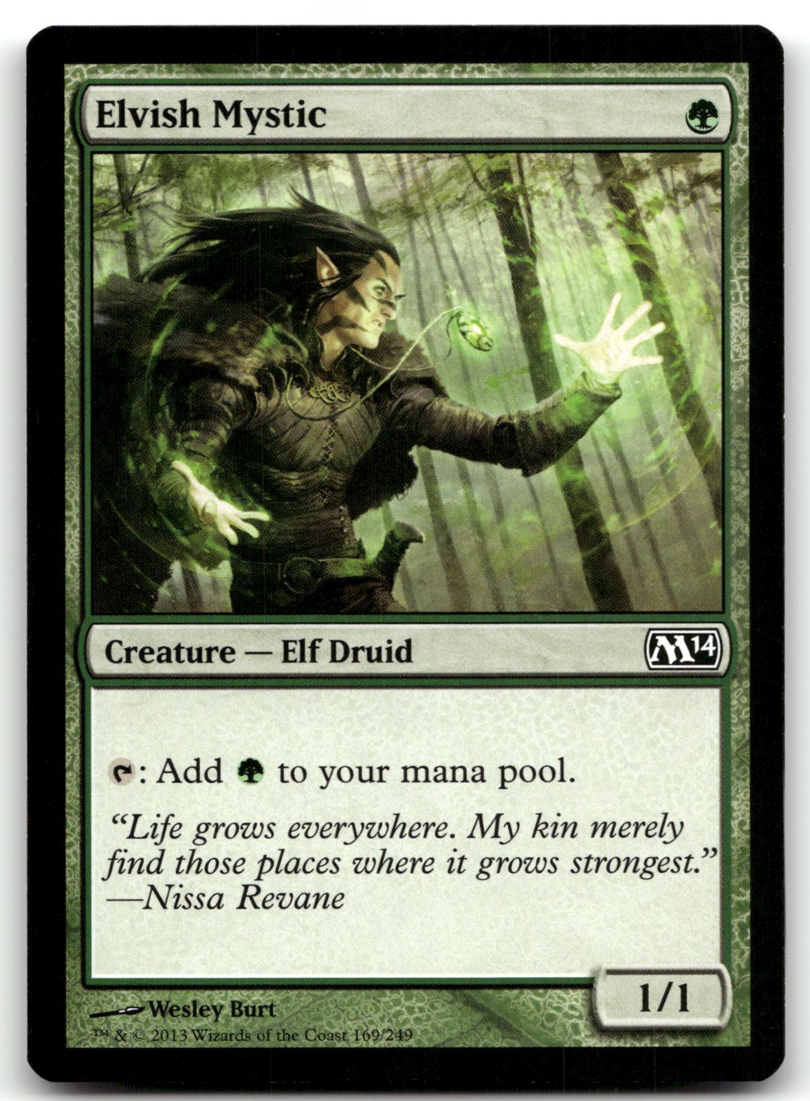 Elvish Mystic 169 Common Magic 2014 (M14) Magic: The Gathering Near Mint