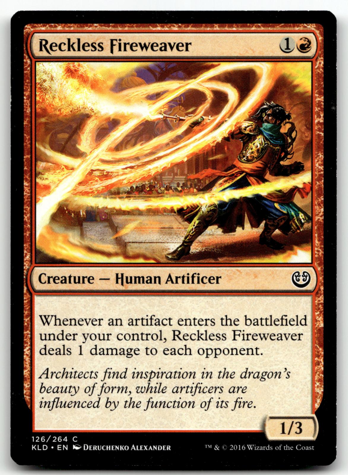 Reckless Fireweaver 126 Common Kaladesh Magic: The Gathering Near Mint